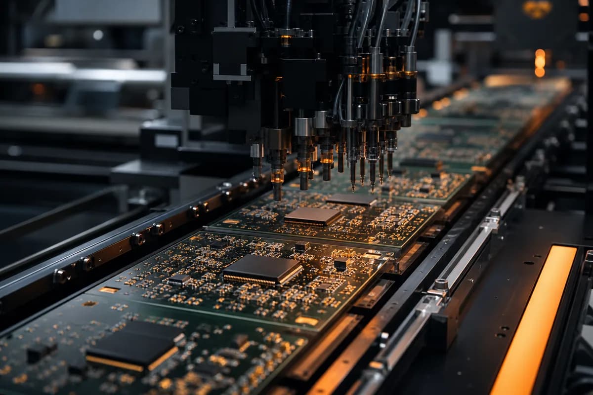 Printed circuit boards on an advanced electronics production line