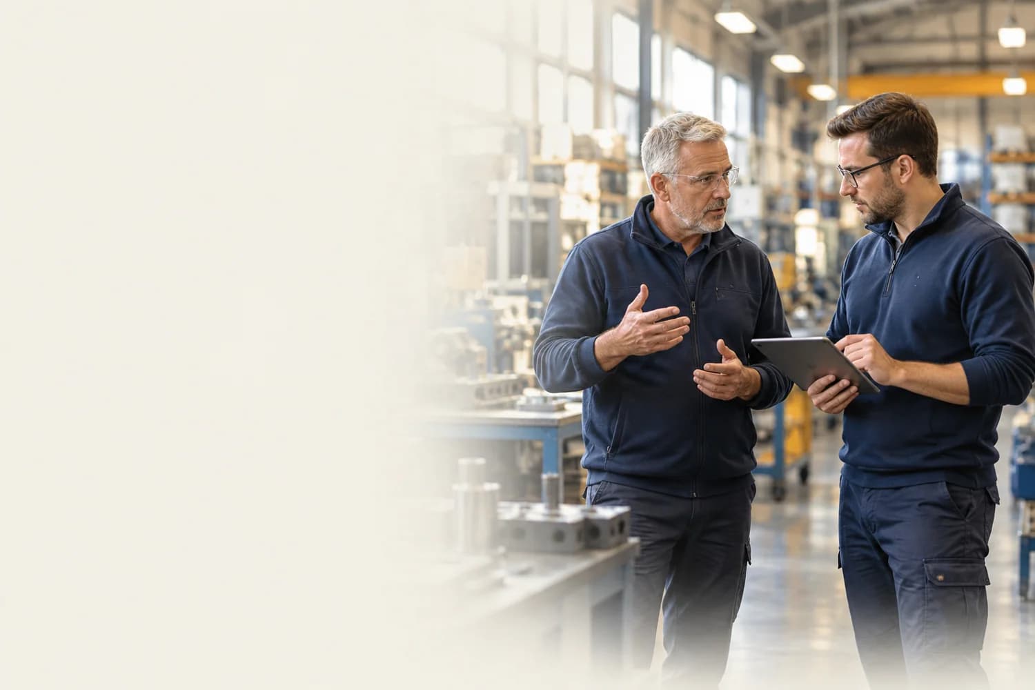 Illustrative conversation between manufacturing leaders about an operating problem