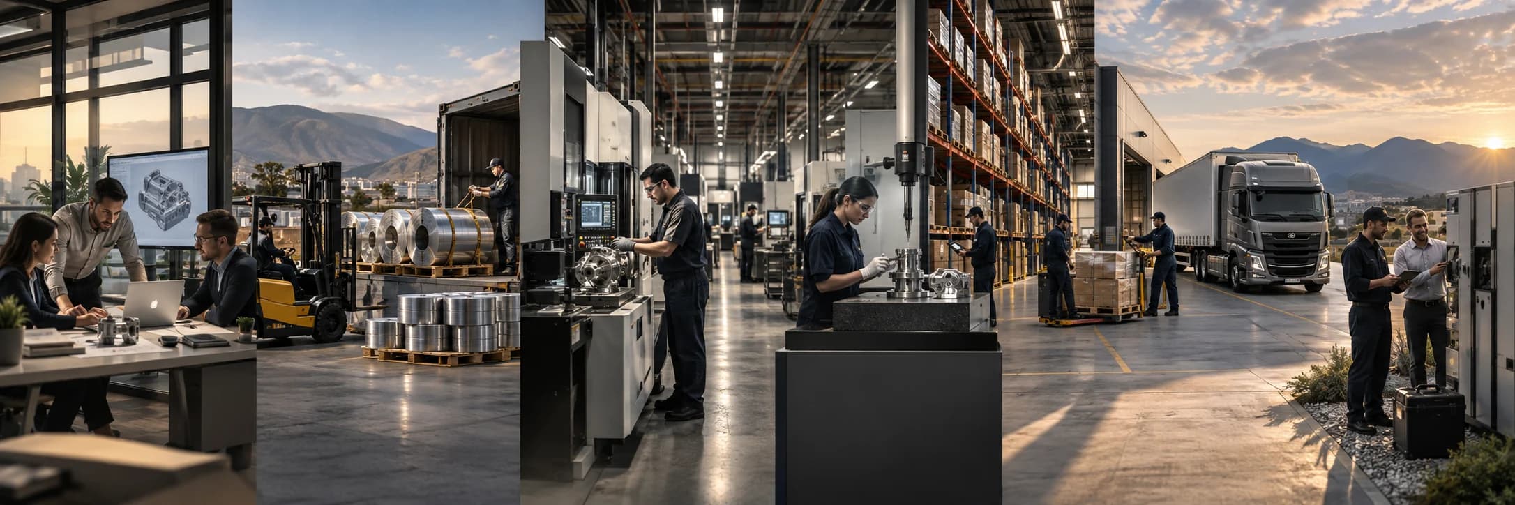 Customer planning, production, warehousing, and delivery across the order journey